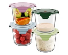 Freshmage 23oz Glass Meal Prep Containers with Lids, Airtight 3-Cup Glass