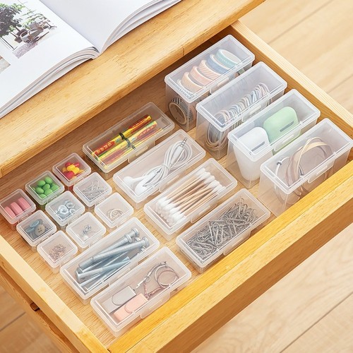 Transparent Small Storage Box Plastic Home Storage Supplies Craft Bead - Picture 4 of 14