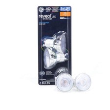 GE Reveal 50w Replacement LED HD Bulbs MR16 12V IndoorFlood GU5.3 Base 2-Pk