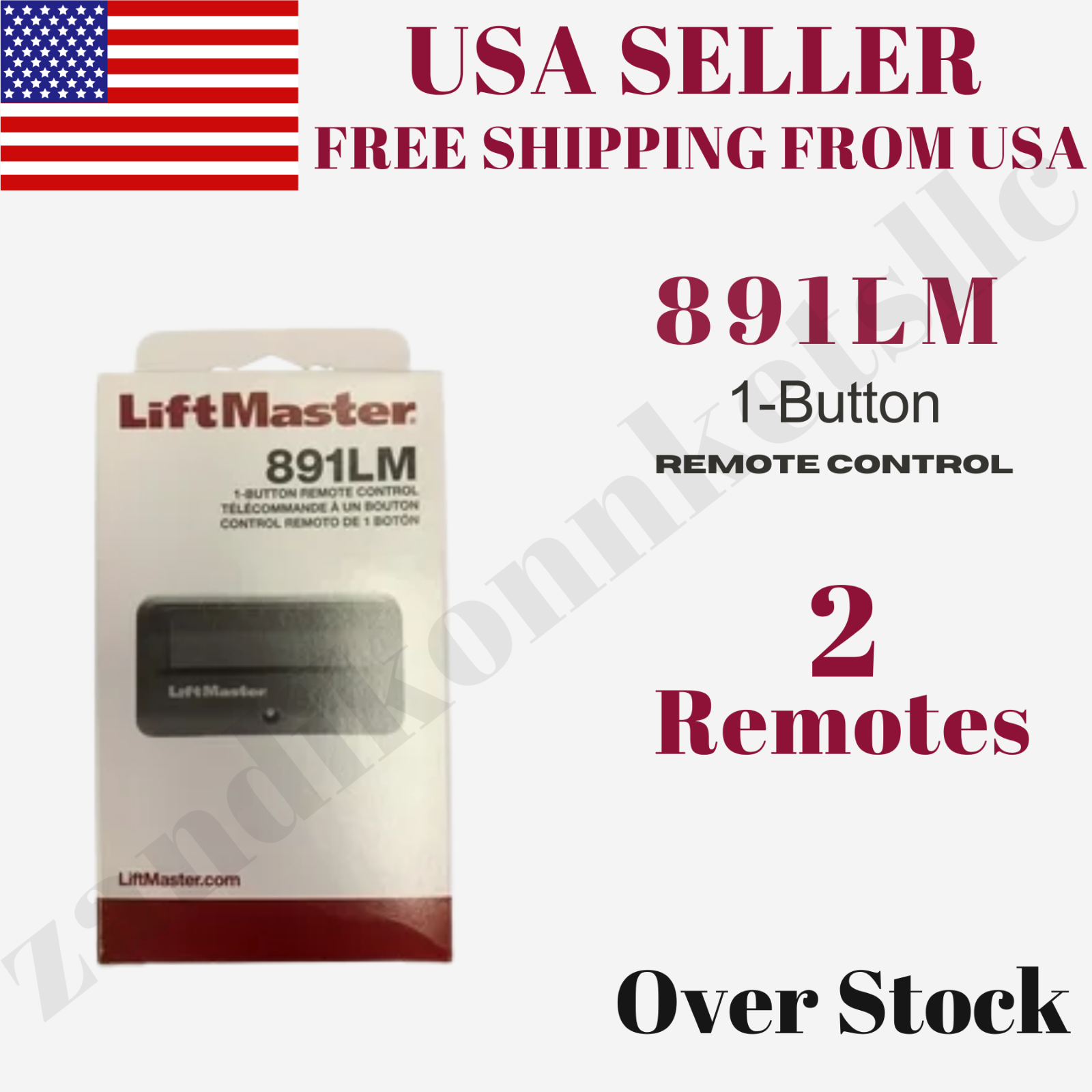 891LM LiftMaster 1 Button Remote Control Garage Opener Security 2.0 ...