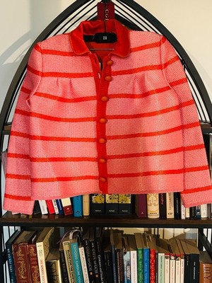 Valentino Red authentic tweed jacket size small 