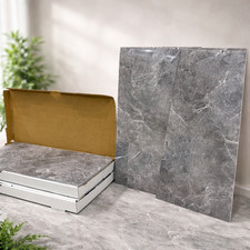 Peel and Stick Backsplash Tiles: 11.8"x23.6" Faux Marble Self-Adhesive Wall Tile