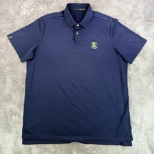 RLX Ralph Lauren Pine Valley Golf Polo Men’s XL Navy Performance Stretch Rare