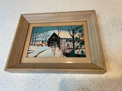 Roy Clifford Smith Orig. Silk Screen Print Artist Wood Cut Framed Nantucket Vtg