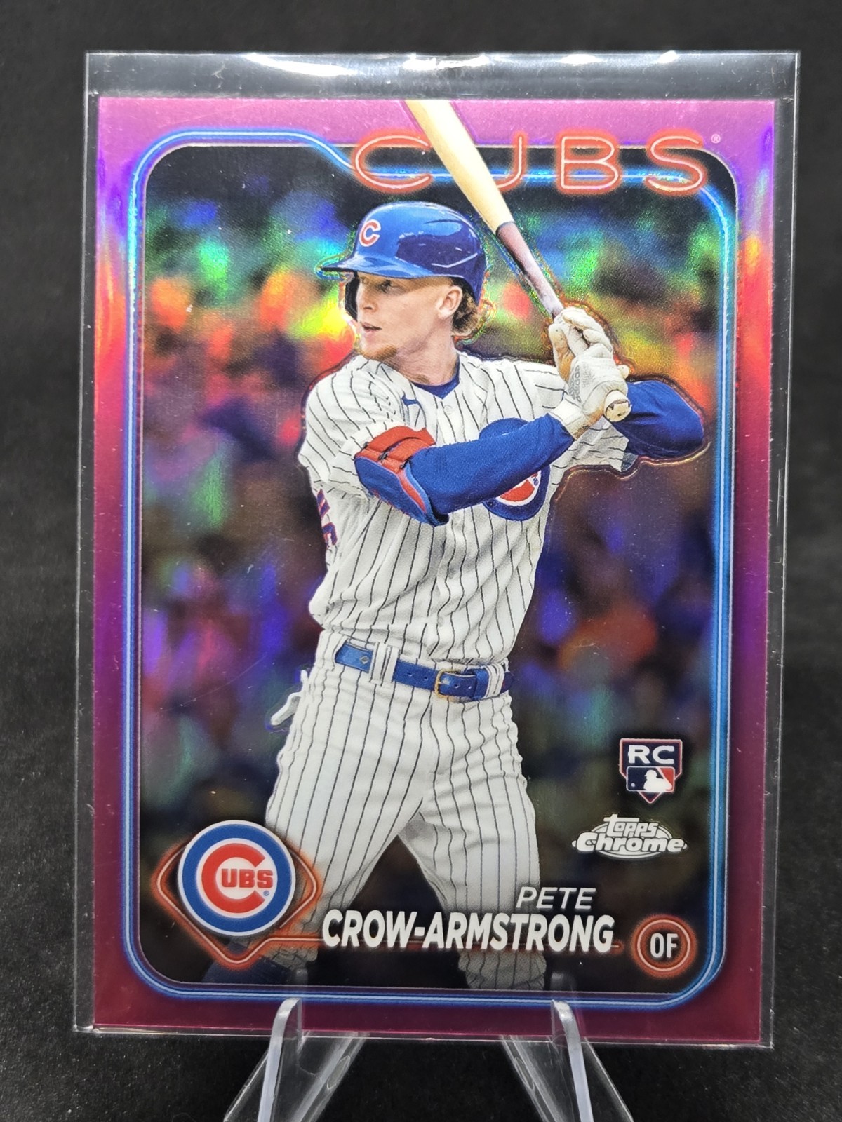 2024 Topps Chrome Pete Crow Armstrong RC Pink Refractor #16 Chicago Cubs
