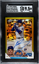 2023 Topps Chrome Mark Vientos Rookie Gold Refractor Autograph /50 SGC 9.5