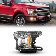 F150 Headlight Assembly Factory Style with DRL LED Amber Lights Right Side