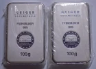 Geiger Edelmetalle 100 grams .999 fine silver bar nice sealed