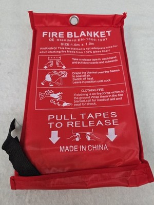 Fire Blanket - 1 meter x 1 meter - Emergency - Fire Safety - Home Protection