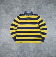 Vintage Polo Ralph Lauren Striped Rugby Polo Shirt Long Sleeve Sz M