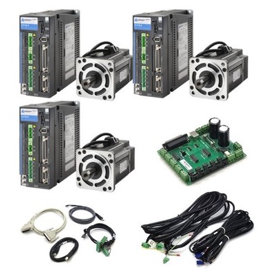 3 Axis 400W DYN4 AC Servo CNC router lathe mill mach3 Free US/CA Shipping