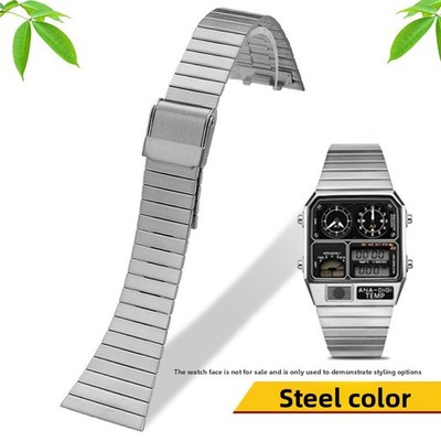 For Citizen Ana-digi Temp JG2101-78E 2103-72X Stainless Steel Watch Strap 18mm