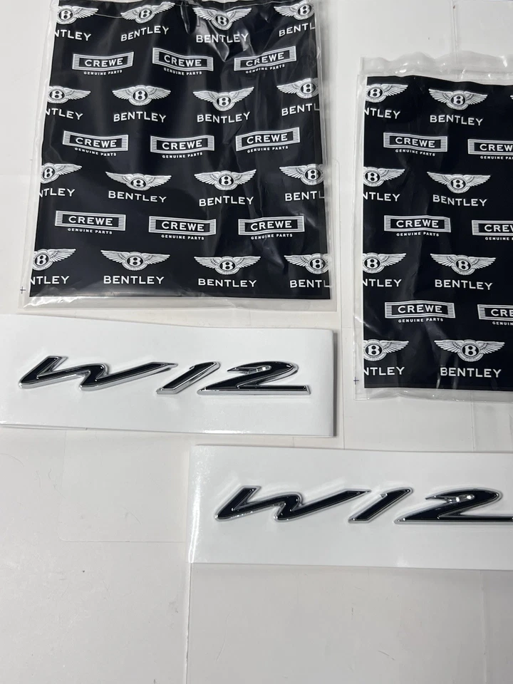 Juego de insignia de velocidad de guardabarros Bentley Continental GT GTC Flying Spur W12 OEM 3W8853675D Foto 2 de 3
