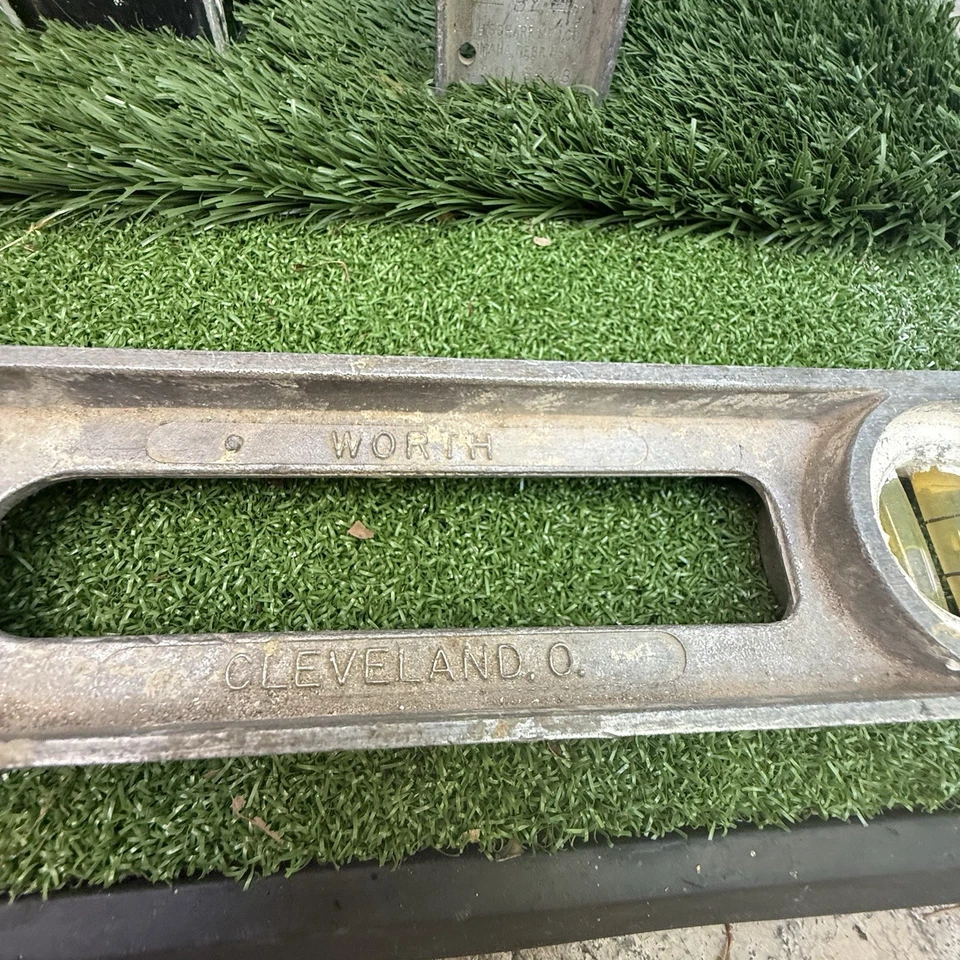 Vintage Level Lot Stanley, Du-Rite, Worth Cleveland, Master Mechanic 48” 28” USA - Image 4 of 4