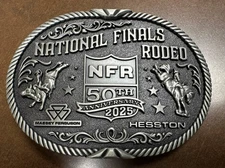 National Finals Rodeo Hesston Buckle - Year 2025 - 50th Anniversary