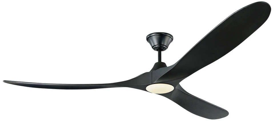 70" Visual Comfort Maverick Max Black Damp Rated LED Fan with Remote - Image 2 of 3