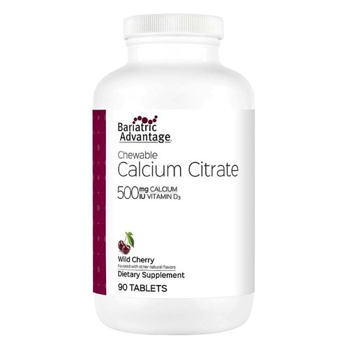 Bariatric Advantage Calcium Citrate Chewable 500mg with Vitamin D3 for Bariat...