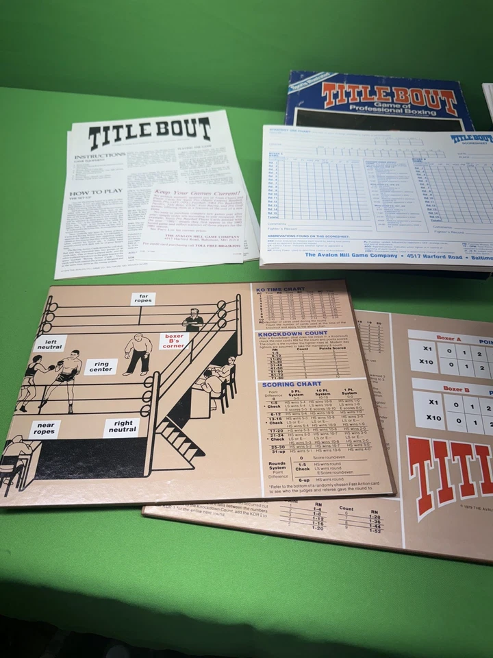 VINTAGE Sports Illustrated Title Bout Game Avalon Hill 1979 Boxing - Image 3 of 4