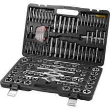 Uimoso Tap and Die Set 116Pcs Metric and SAE Size Bearing Steel Threading Tool