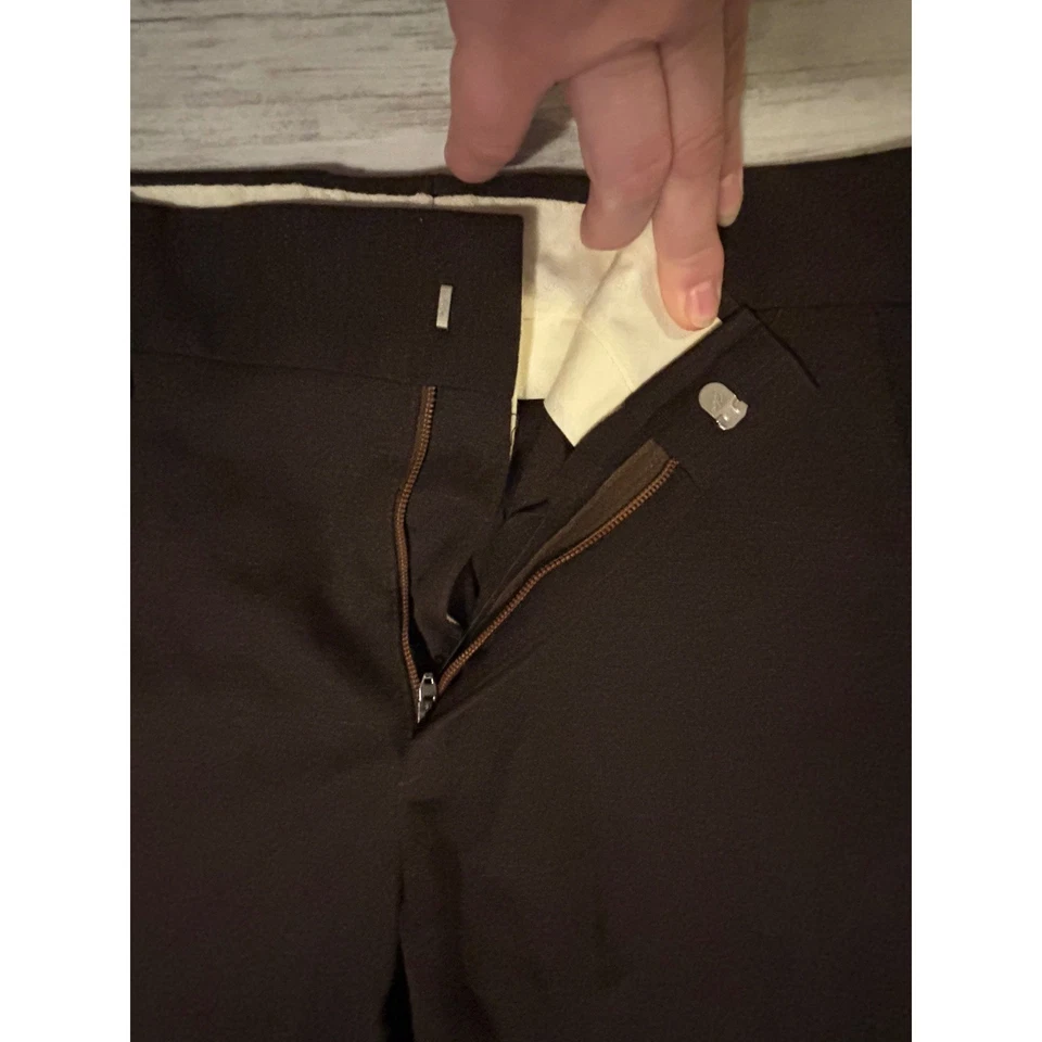 Pantalones Levis Panatela Años 70 Disco Acampanados Marrón Pierna Ancha Retro Talla 10/12 o 32 Foto 3 de 4