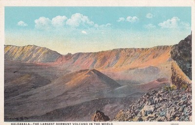 Haleakala Crater View Maui Hawaii HI Largest Dormant Volcano Postcard E58