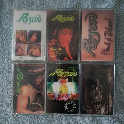 Poison Cassette Lot '86-'93 - Dragged In, Say Ahh!, Flesh, Swallow Live, Native