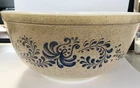 Vintage Pyrex Homestead Mixing Bowl #403 Blue Brown Tan Speckled 8.5 diameter 2