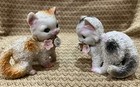 Pair Vintage Sugar Textured Kittens Cats Figurines Brown and Gray JAPAN — photo 4