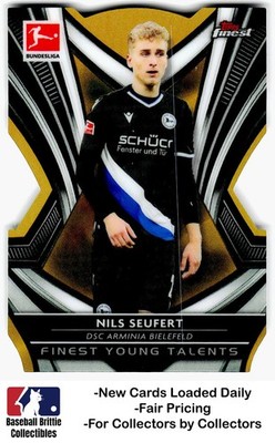 2020-21 Topps Finest Nils Seufert Gold Die Cut #/50 DSC Arminia Bielefeld