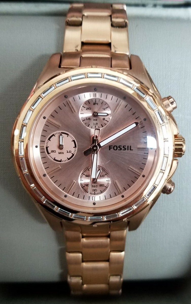 Fossil CH2826 Dylan Rose Gold Dial Rose Gold Stainless  display picture 3