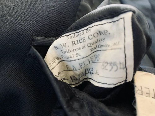 40s WWII SW Rice Double breasted Wool Officers Jacket Pocket Watch Conmar Zip 36 - Picture 7 of 12