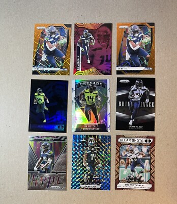 D K Metcalf 9 Card Lot Great Parallels Awesome Lot