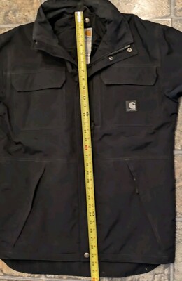 Carhartt Jacket Waterproof Breathable C16 BLK Black size tag S-Reg