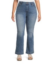 New Terra  Sky Women  s Plus Size Side Slit Bootcut High Rise Jeans Size 20W