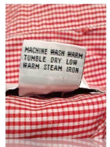 Camisa Western All About Fashion A2F Talla 6 Botones Frontales L\S, Roja/Blanca. L-5 - Imagen 10 de 10