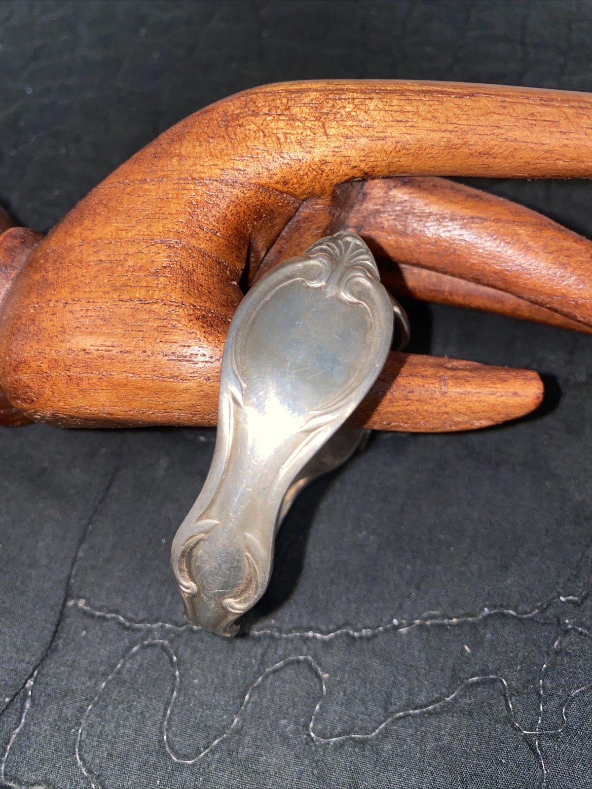 Vintage Silver-Plated Silverware Fork Bracelet LA… - image 3