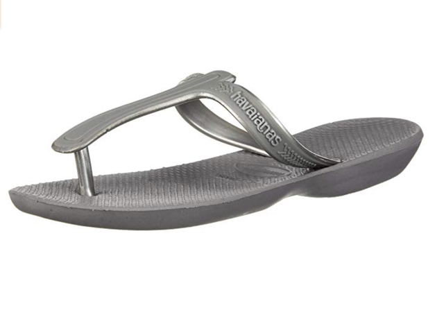 Havaianas T strap thong silver womens 6 Thick cushion comfort sandals; | eBay