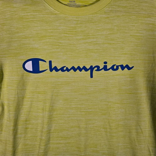 Champion Kinder kurzärmeliges T-Shirt Jungen klassisch Rundhalsausschnitt Größe 18-20 - Bild 2 von 5