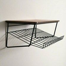 MidCentury Comodino / Consolle sospesa portariviste, design danese vintage