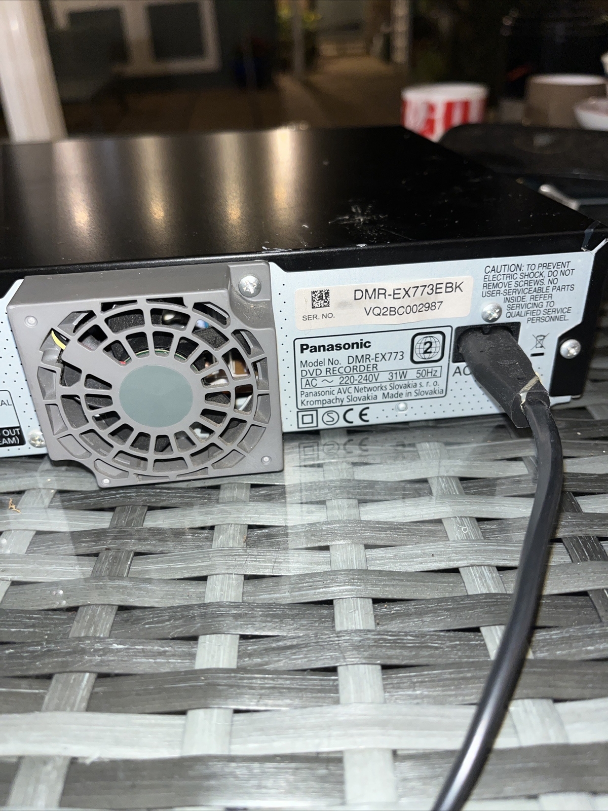 PANASONIC DVD RECORDER, DMREX773EB, WITH ORIGINAL REMOTE & MANUAL