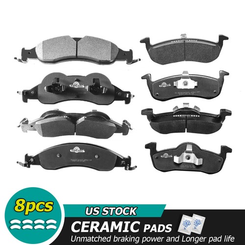Front Rear Ceramic Brake Pads For 2007 2008 2009 Ford Expedition
