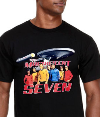 Star Trek - TOS ''Magnificent Seven'' Original Crew - 100% Cotton T-Shirt