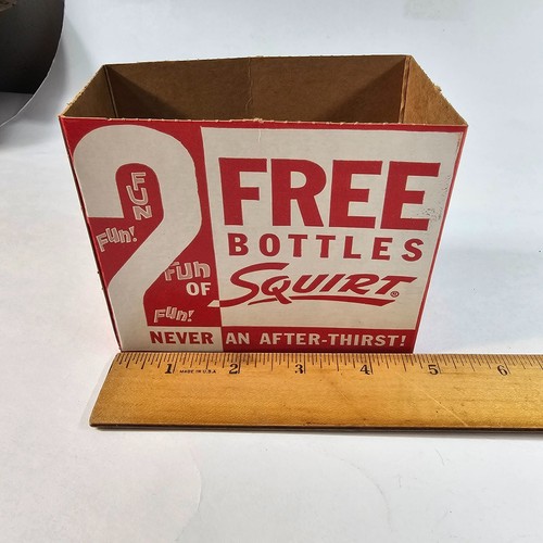 VTG Original Squirt Soda Two Bottle Cardboard Carton Carrier 1959 Lot of 13 - Picture 3 of 8