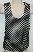 Sleeveless Mesh tank shirt Racerback CH Sizes Black Dance Hiphop spandex