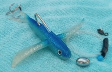 WESTCOAST OFFSHORE STINGER RIGGED  8" YUMMY FLYER BLUE SLIVER TUNA MAHI MARLIN