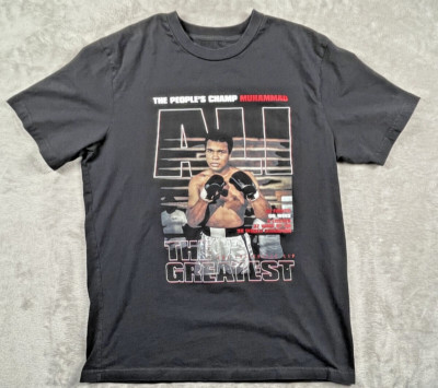 Muhammad Ali T-Shirt L Men s Black The People s Champ The Greatest Boxing Tee