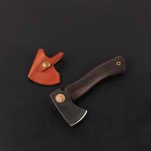 EDC Portable Axe Indian Mini Tomahawk 440c Steel Small Axe With Ebony Handle - Picture 5 of 5