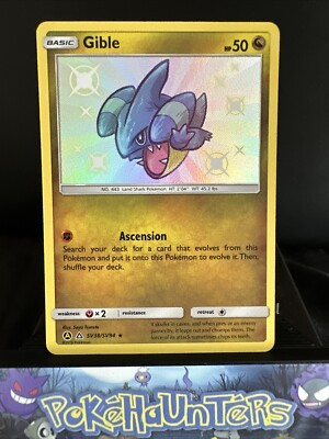 shiny gible pokemon card Jessie And James Gible SHINY SV38/SV94 Hidden Fates Near Mint Holo Rare Pokemon  Card Golden Pokemon Cards