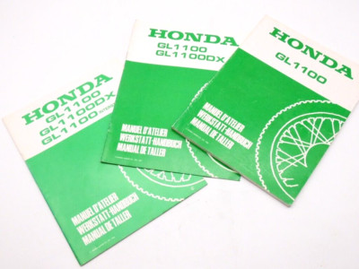 HONDA GL1100 NACHTRAG Werkstatthandbuch 3 Stk.  1980 1981 1982 Luxe/Deutsch/Span