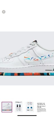 Size 6.5 (GS) - Nike Air Force 1 Low Multi Swoosh